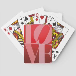 Love Romance Red Pink Playing Cards