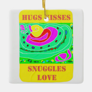 lOVE ROMANCE WELCOME HOME Ceramic Ornament