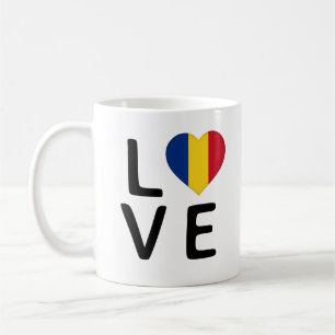 Love - Romania Flag Coffee Mug