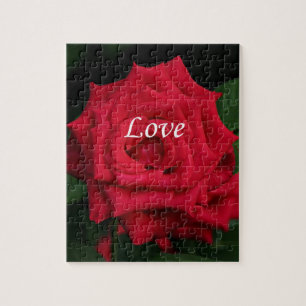 Love romantic red rose for Valentine's, Birthday Jigsaw Puzzle