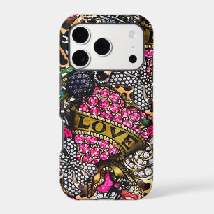 Love Rose Diamond Mosaic Cell Phone Case