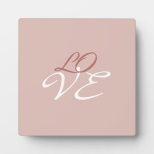Love Rose Gold Colour Calligraphy Script Plaque