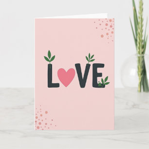 Love Rose Heart Art Card