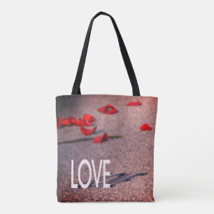 LOVE & Rose Petals Tote Bag