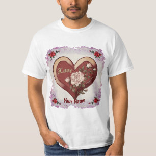 Love Roses Heart custom t-shirts