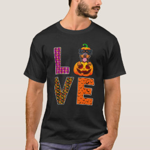 Love Rottweiler Halloween Costume Dog T-Shirt