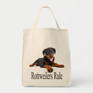 Love Rottweiler Puppy Dog Canvas Tote Bag