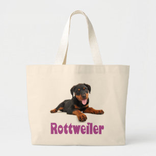 Love Rottweiler Puppy Dog Canvas Tote Bag