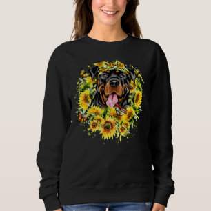 Love Rottweiler Sunflower Sweatshirt
