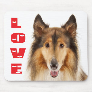 Love Rough Collie Puppy Dog Mousepad