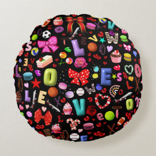 Love Round Cushion