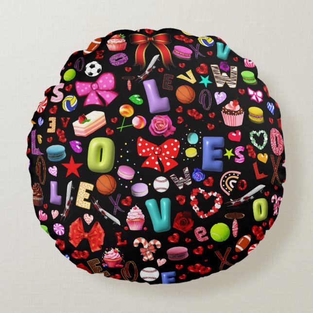Love Round Cushion (Front)