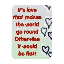 love round flat fun magnet