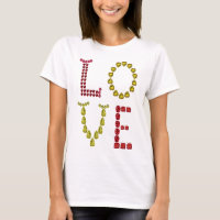Love – Ruby and Yellow Citrine Gemstone Lettering