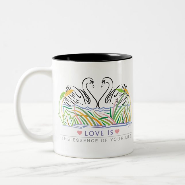 Love Rules Two-Tone Coffee Mug (Left)