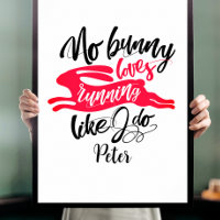 Love Run Motivation Bunny Typography Customise