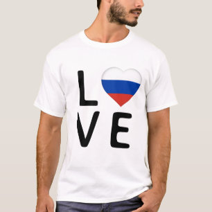 Love - Russia Flag T-Shirt