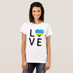 Love - Rwanda Flag T-Shirt