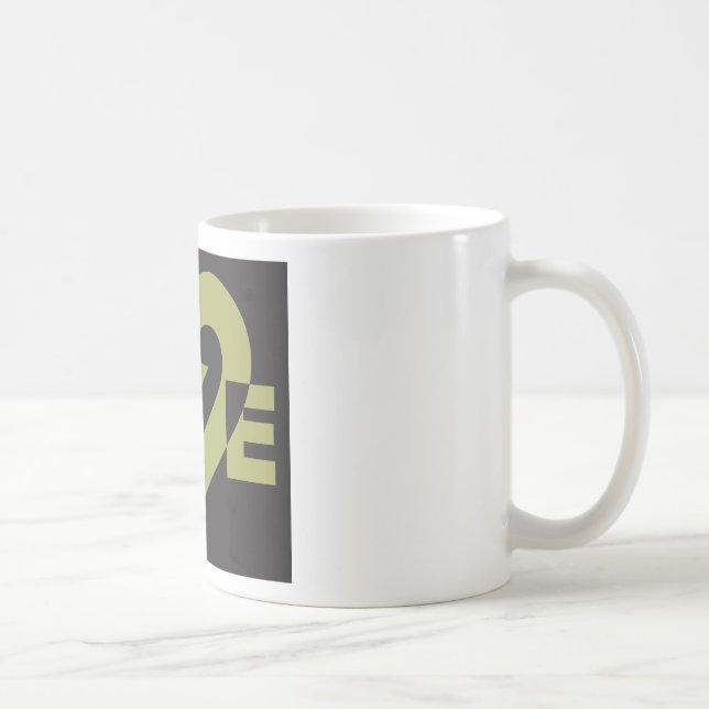 Love Sage Green on Black Coffee Mug (Right)