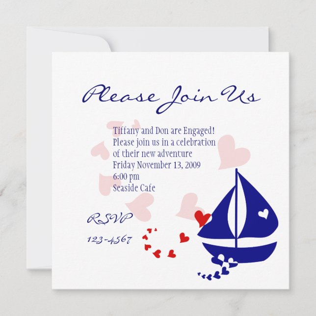 Love Sails Invitation (Front)