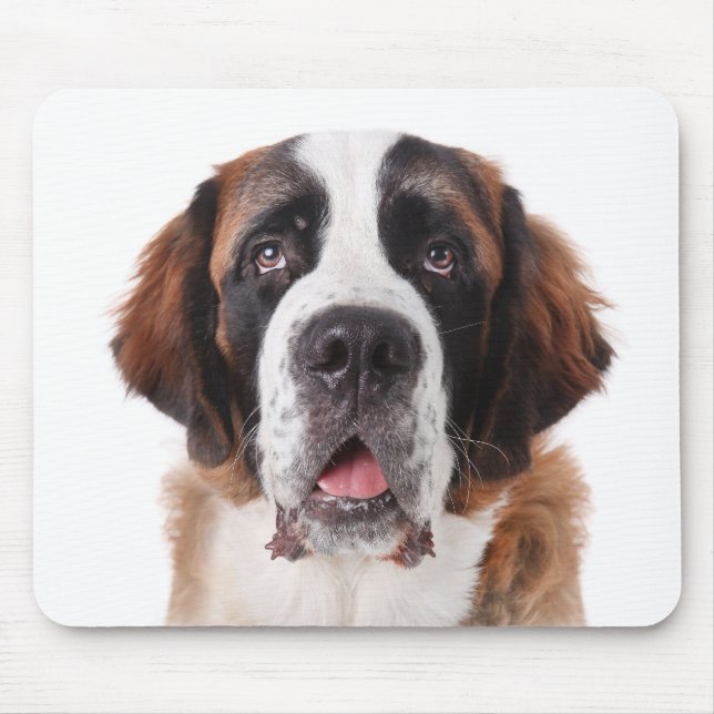 Love Saint Bernard Puppy Dog Mousepad (Front)