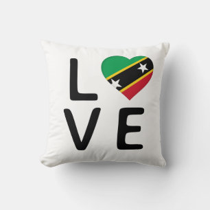 Love - Saint Kitts and Nevis Flag Cushion
