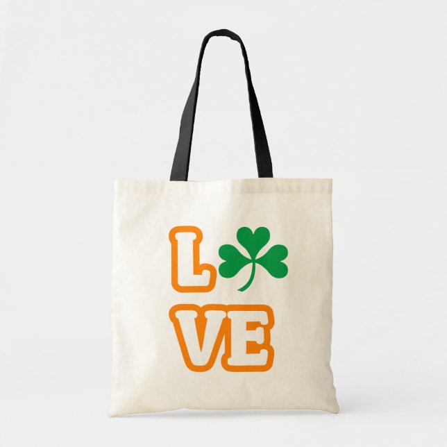 "LOVE" (SAINT PATRICK'S EDITION) Tote Bag (Front)