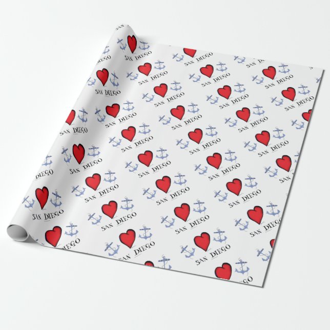 love san diego wrapping paper (Unrolled)