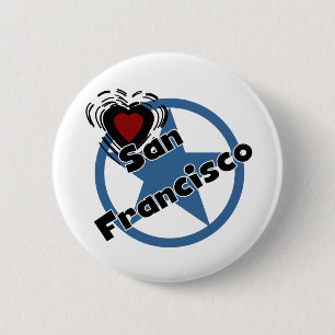 Love San Francisco 6 Cm Round Badge