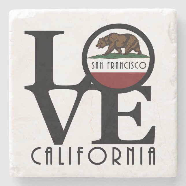 LOVE San Franciso Stone Coaster (Front)