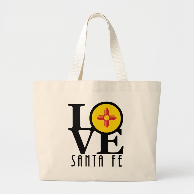 LOVE Santa Fe Large Tote Bag (Front)