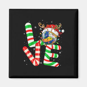 Love Santa Reindeer Volleyball Ball Tools Colourfu Magnet