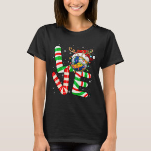 Love Santa Reindeer Volleyball Ball Tools Colourfu T-Shirt