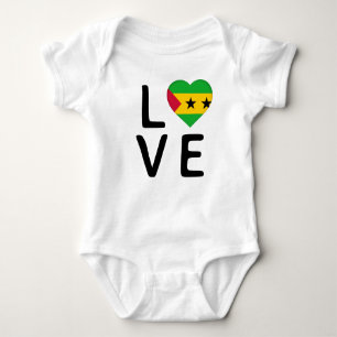 Love - Sao Tome and Principe Flag Baby Bodysuit