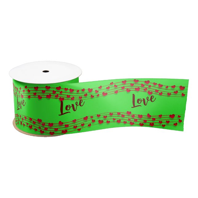 Love  satin ribbon (Spool)