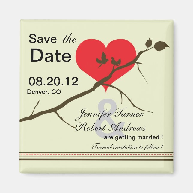Love -Save the date magnets-2 Magnet (Front)