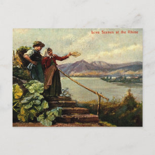Love Scenes at the Rhine Germany Postcard