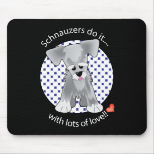 Love Schnauzer Mouse Pad