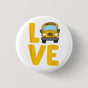 Love School Bus Driver Schoolbus Busdriver 3 Cm Round Badge