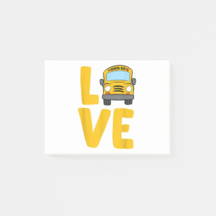 Love School Bus Driver Schoolbus Busdriver Post-it Notes