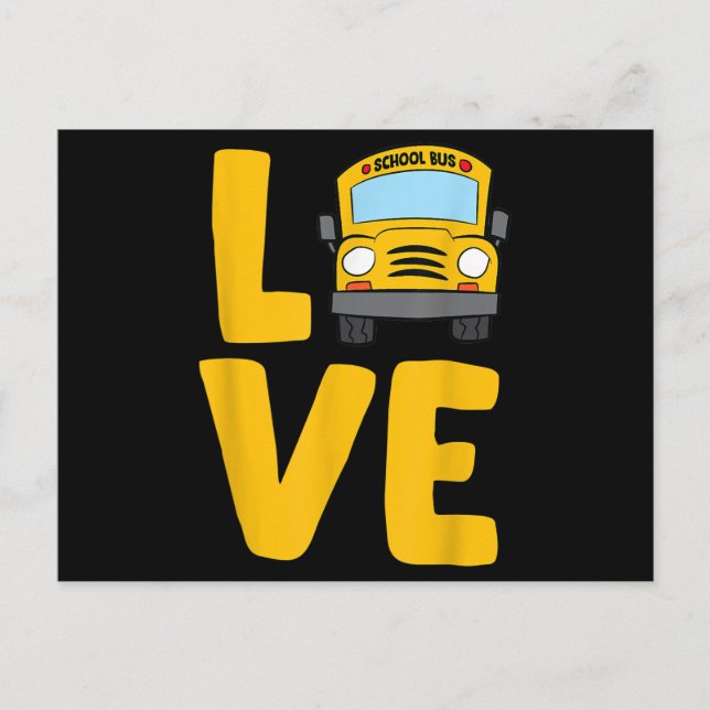Love School Bus Driver Schoolbus Busdriver Postcard (Front)