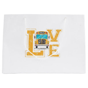 Love School Bus Driver TShirt For Men Women Bus Dr Large Gift Bag