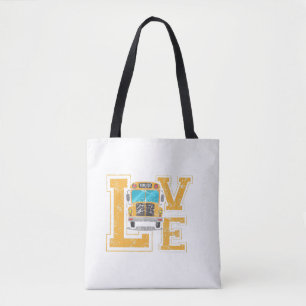 Love School Bus Driver TShirt For Men Women Bus Dr Tote Bag