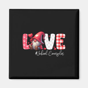Love School Counselor Costume Gnome Valentine's Da Magnet
