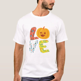 Love School Halloween Pumpkin Teacher Student Scho T-Shirt