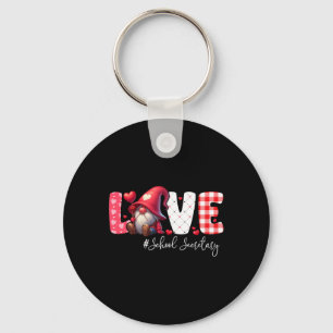 Love School Secretary Costume Gnome Valentine's Da Key Ring