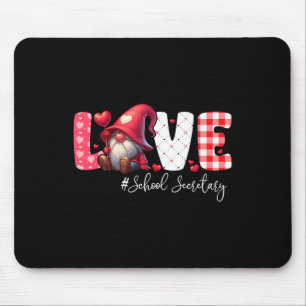 Love School Secretary Costume Gnome Valentine's Da Mouse Pad