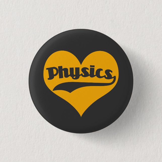 Love Science Physics 3 Cm Round Badge (Front)