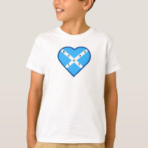 Love Scotland blue and white saltire heart