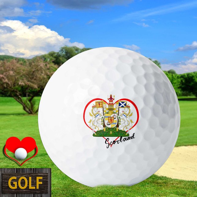 Love Scotland Golf Balls, Scottish flag, Heart Golf Balls (Creator Uploaded)